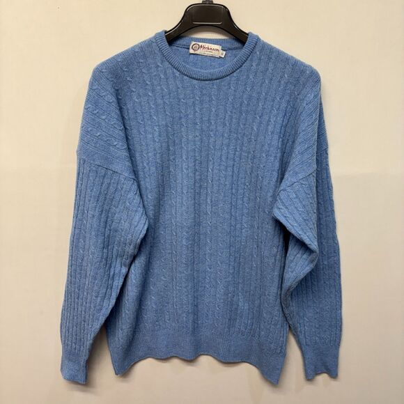 Mackinnon of Scotland Men 100% Wool Cable Knit Sweater Size XL X-Large D037 -26 - Picture 1 of 15